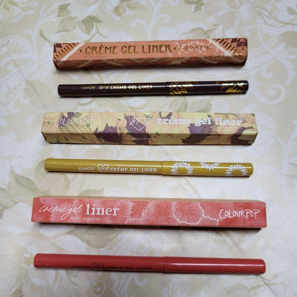 3 Colourpop Creme Gel Eyeliners, NIB